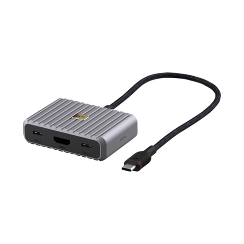 Unisynk 5 port USB-C Hub 8K 100W Grå